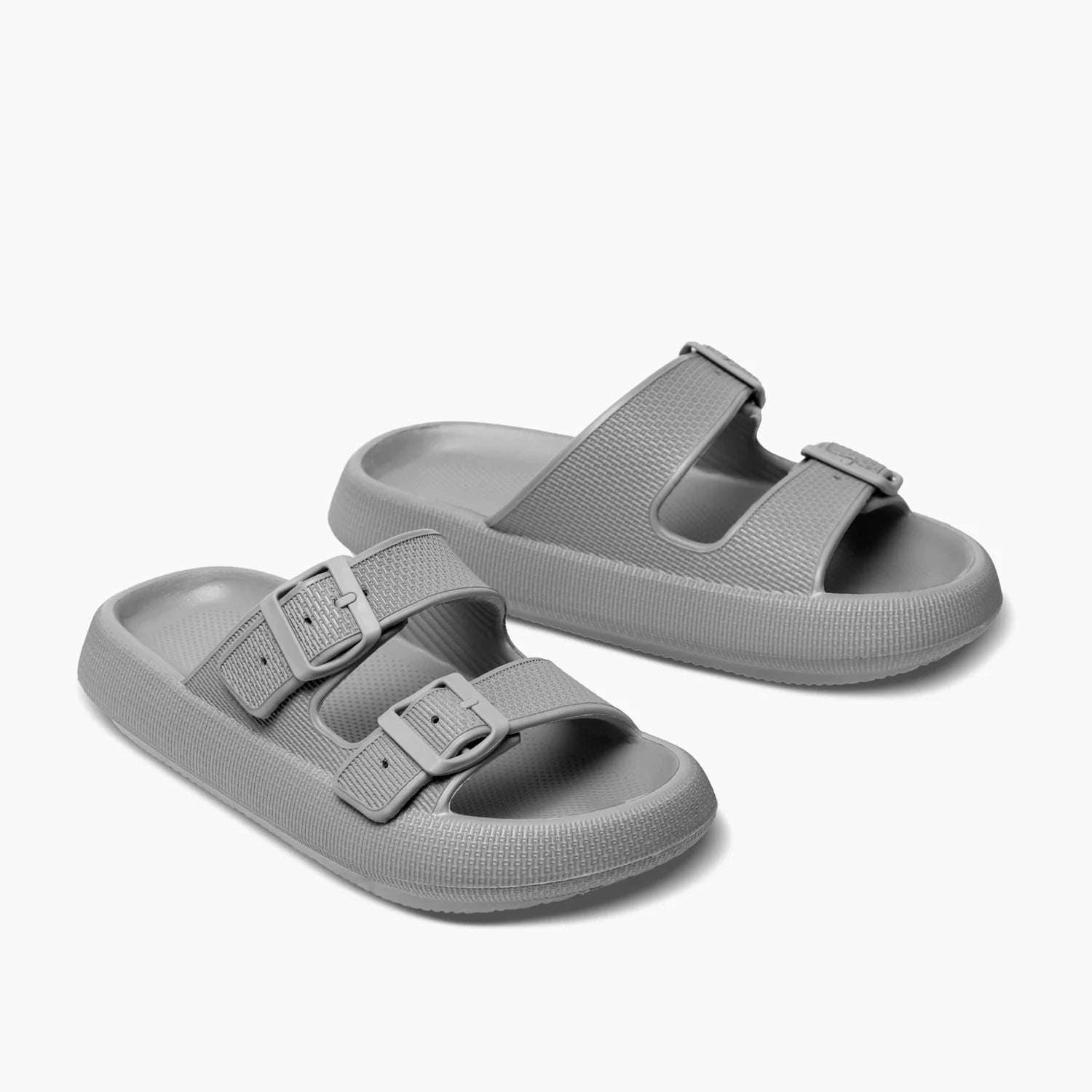 Belt Sandals -  Gray