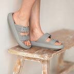 Belt Sandals -  Gray